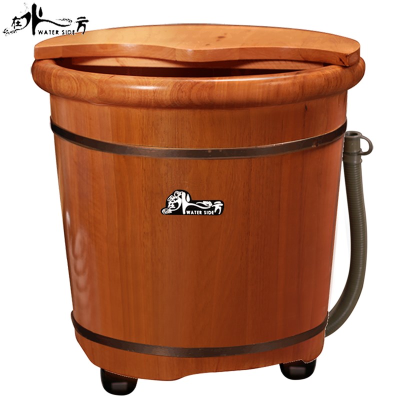 精品橡木足浴桶高深桶泡脚木桶家用洗脚盆过膝女泡脚桶木质过小腿