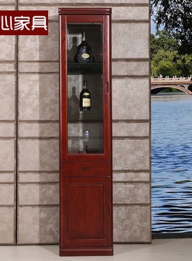 顺心家具门厅柜现代中式客厅酒柜玄关柜角柜隔断红色间厅柜水曲柳