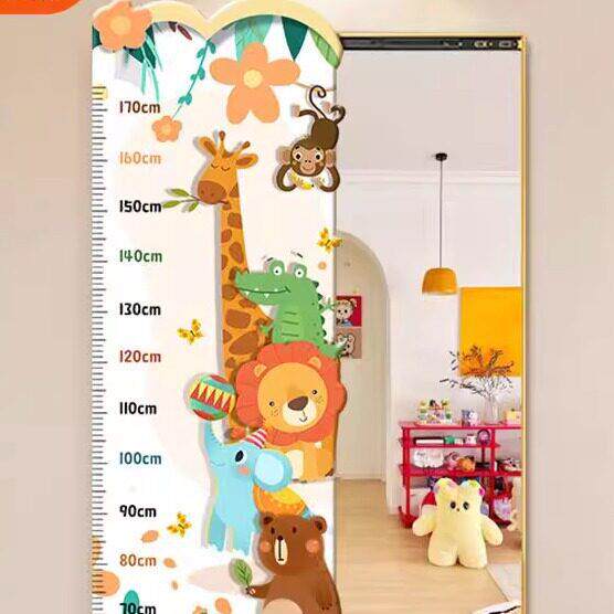 多藏巴胺卡通动物推拉隐式全身镜镜装176511画创意身高尺全身饰镜