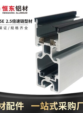 45105 2.5倍速链型材节距25.4模块化输送线BS25-C208A铝型材轨道