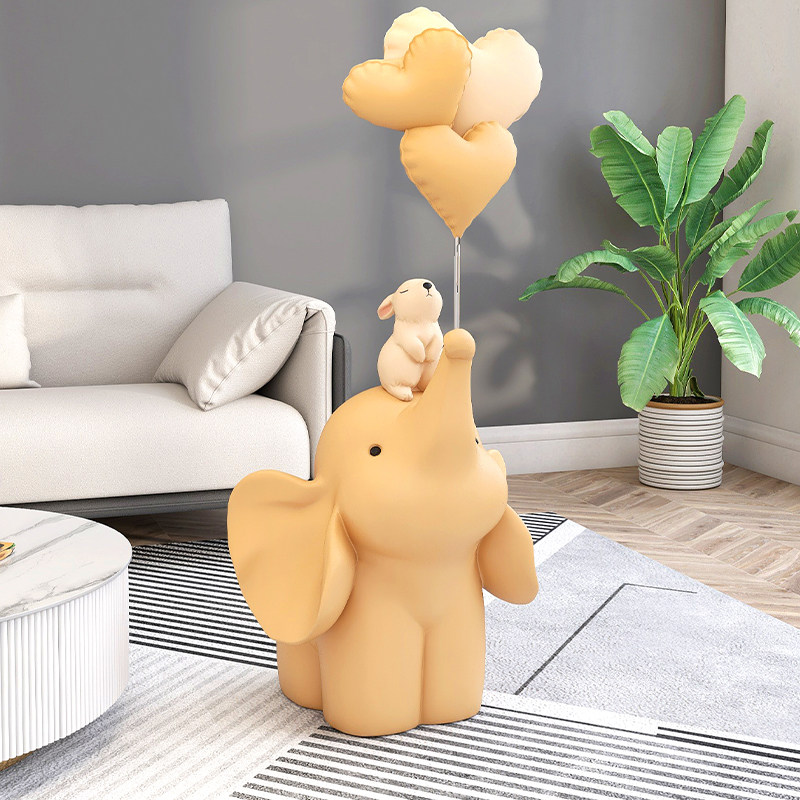 创意大象摆件大型落地客厅家居饰品电视柜沙发旁装饰乔迁新居礼品,家居饰品,落地摆件,淘宝优惠券,粉丝福利购,淘宝优惠卷