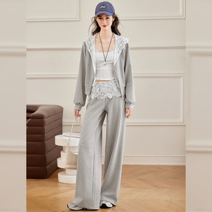 微弹异质拼接套装 气质时尚 &白鹿语春款 BY20391 甜甜专享