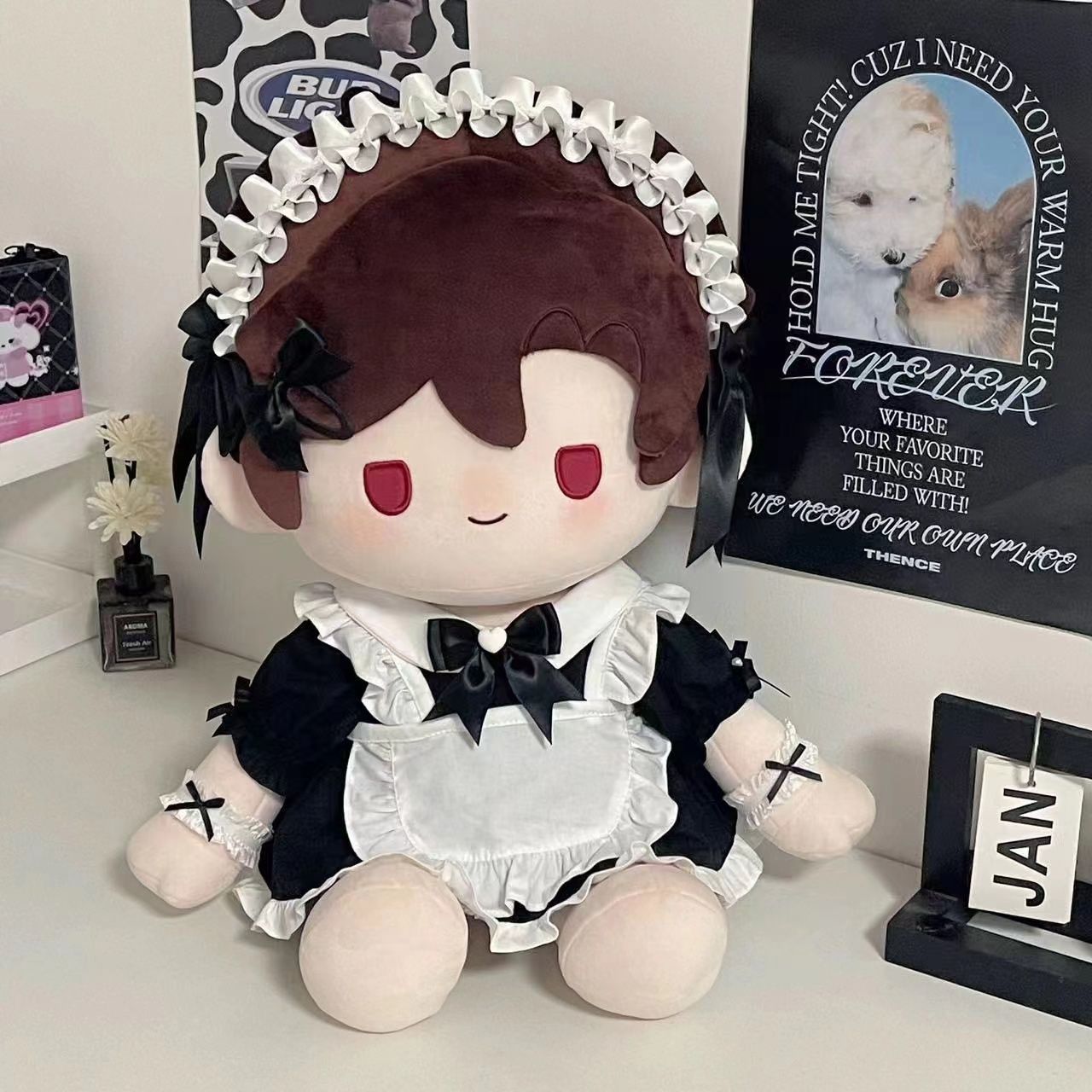 新款原创正版棉花娃娃40cm一番赏坐姿娃娃娃衣衣服换装玩偶柔软布