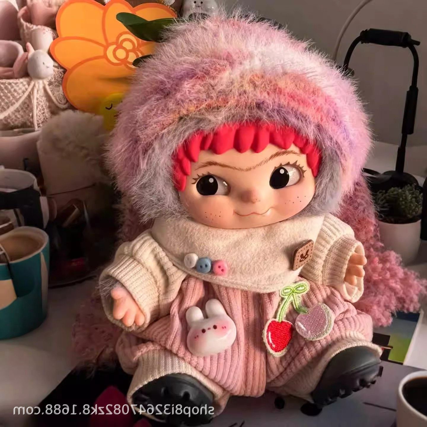 娃衣wakuku娃衣20cm哇库库潮趣派对围兜衣服棉花娃娃盲盒毛绒娃衣