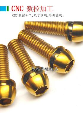 改钛合M金自行车卡钳螺丝公路山地装升级彩钛色螺丝CJC钛垫片6