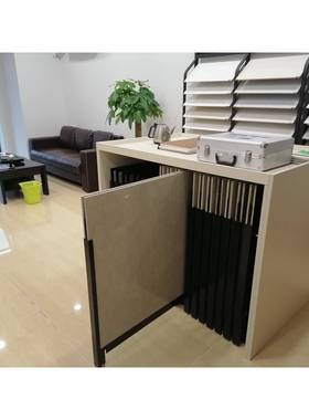 瓷砖抽拉展2示展架陶瓷样板80*80060SRH0*1000地砖大板样品推拉架