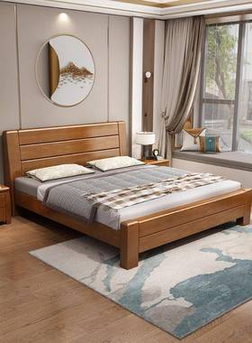 全实床RLH木房现代简约双人床主卧1.8米出租经用济型新中式单人床