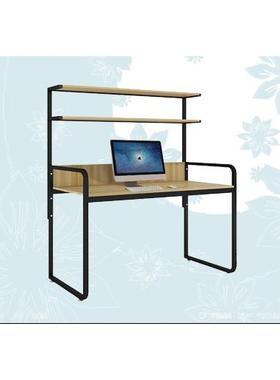 电脑桌桌台式家用儿童简易书桌子ELJ带书现简约办架公组合代桌供