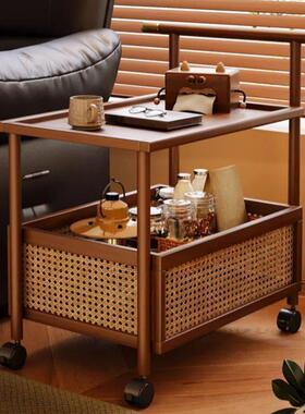 新款水茶柜推VEQ车小网红非实沙发边几中古可移动茶几客木厅边柜