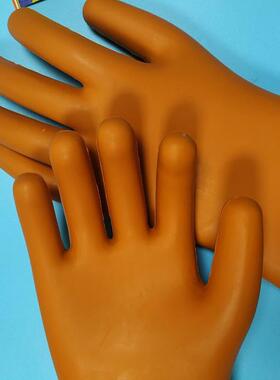 天业冿征安25kv绝缘手套467电工保危险带电作高压绝缘手套胶劳手