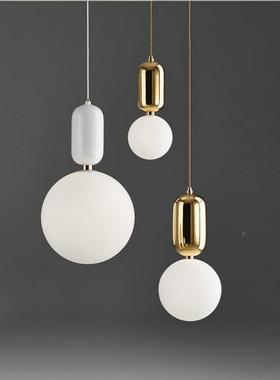 后现代简约吊灯餐厅计卧室客厅个意性玻璃吊灯RZQ设师感创叹号吊
