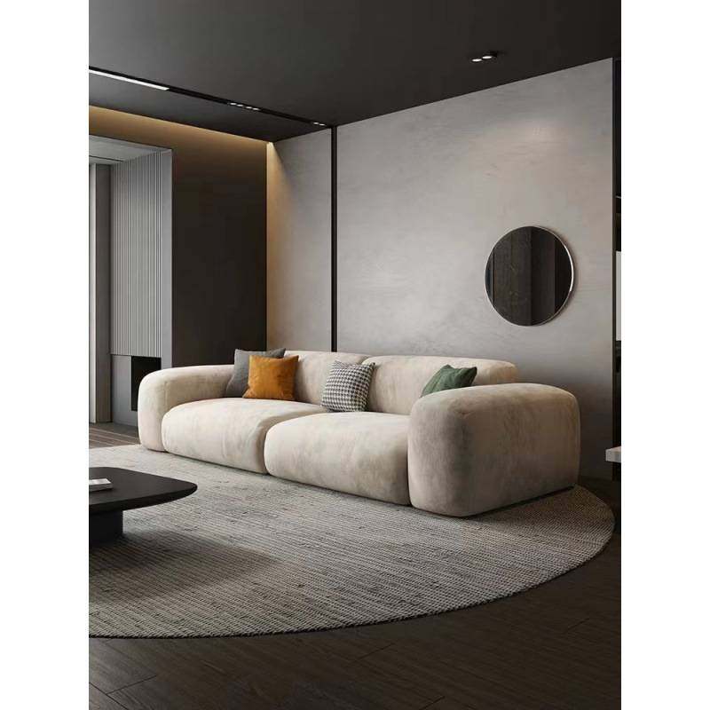 丝绒沙发简约耐刮防猫抓磨砂绒布艺客厅小户型高回弹海绵乳胶厂家