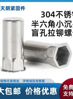 沉内外半头孔六角小QGC盲铆螺母