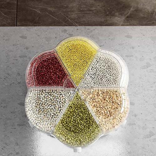 转分格桶五谷储杂粮罐装大米ILU收纳盒家用防米虫防潮密封旋米箱