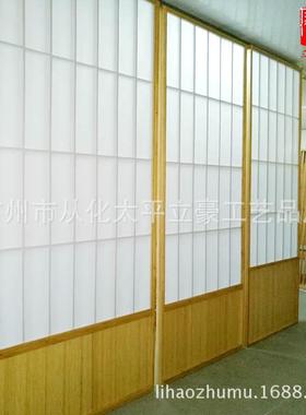 立豪木家具厂竹花格屏风木制木格栅茶楼榻竹榻米LH201712隔断竹推