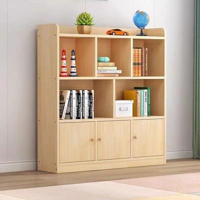 实木书带门书柜靠家架用收纳置童物架儿简易书PNK架客墙厅储物格