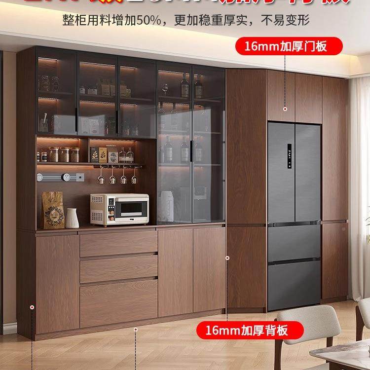 定制ENF级实木餐边柜靠墙一储客厅体置物柜子厅茶水柜酒985柜物餐