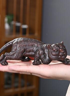 招财件生可肖虎茶宠摆茶精品养XWF紫陶茶宠物玩茶桌茶台装饰茶具