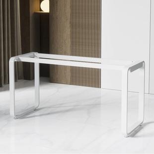 桌IJWG 661铁艺圆理弧腿支架岩板吧台大石玻璃餐台书底座茶几金属