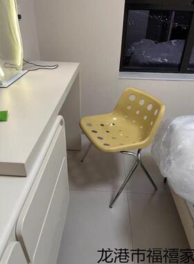 卧室梳妆奶油风梳中古椅子化妆美甲凳简约FCQ小户凳型用妆家台椅