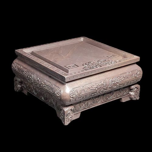 全壹肇庆端砚砚台正宗原石天然精品高档瑞兽鼎宋坑绿端精雕摆件礼