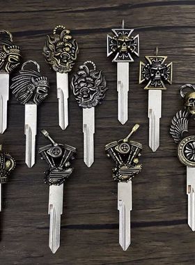 机车改装钥匙胚钱江闪/300/350/500意塔杰特200倍力尼幼狮复古