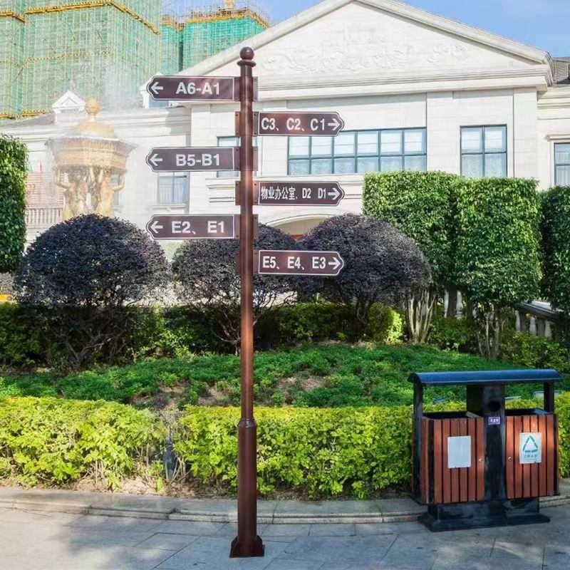 新款广告牌导向指示牌小区楼幢栋牌金属号码牌指引牌旅游路牌