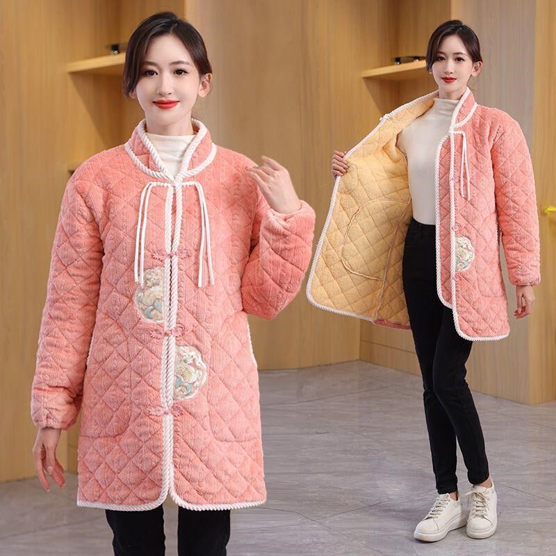 新款国风罩衣女外穿洋气好看加绒加厚围裙外套家居服四川省省服