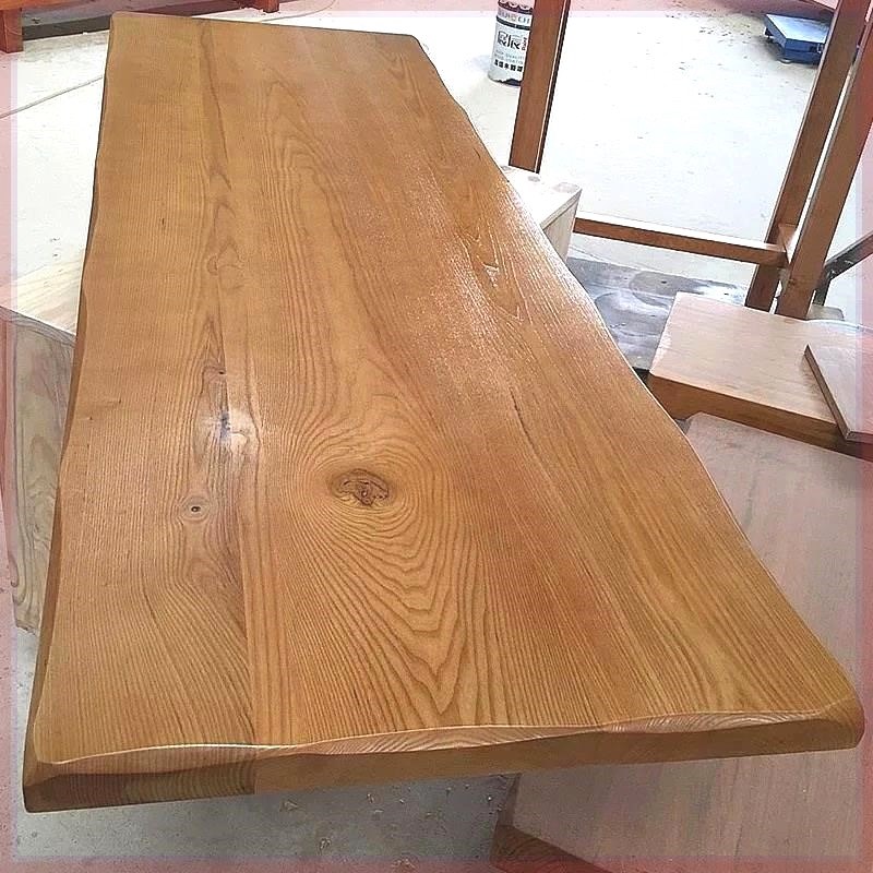 榆木板原木实木工作台吧木板定制松木板办公大板整张餐桌台板桌窗