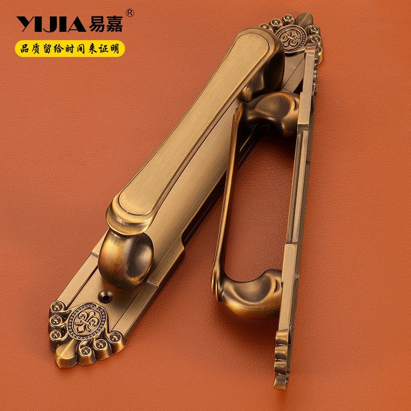 易嘉明装门拉手锌合金欧式复古大衣柜把手中式大门推拉门木门把手