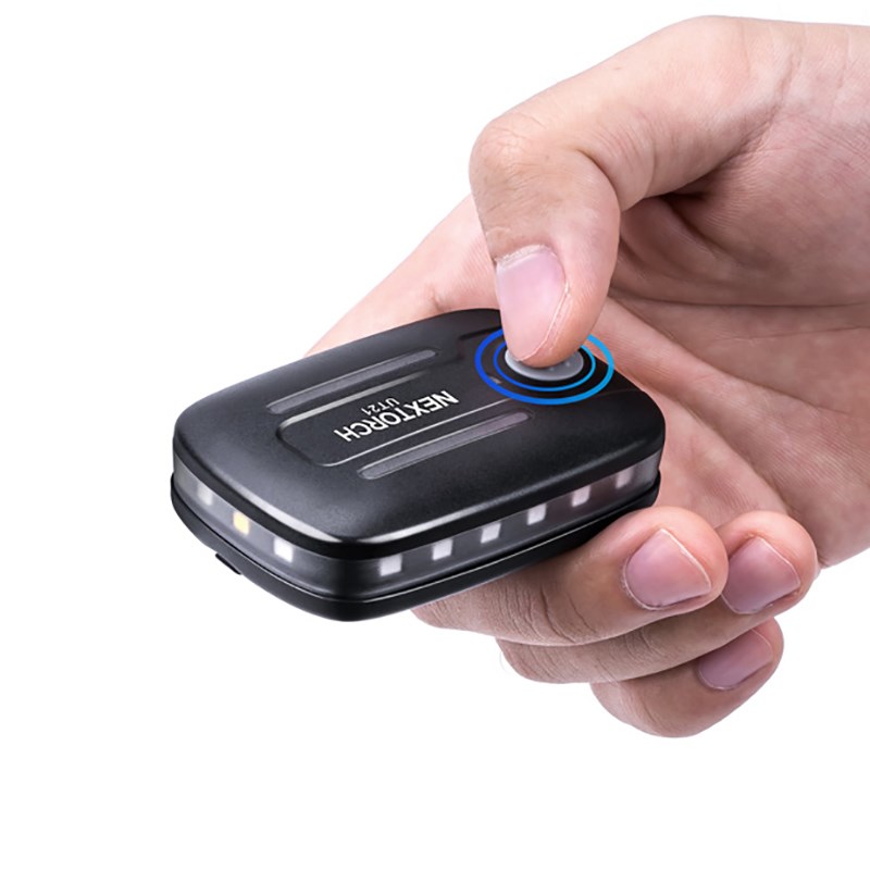 纳丽德肩灯UT21/UT31感应led执勤巡逻警示灯红蓝爆闪可充电信号灯