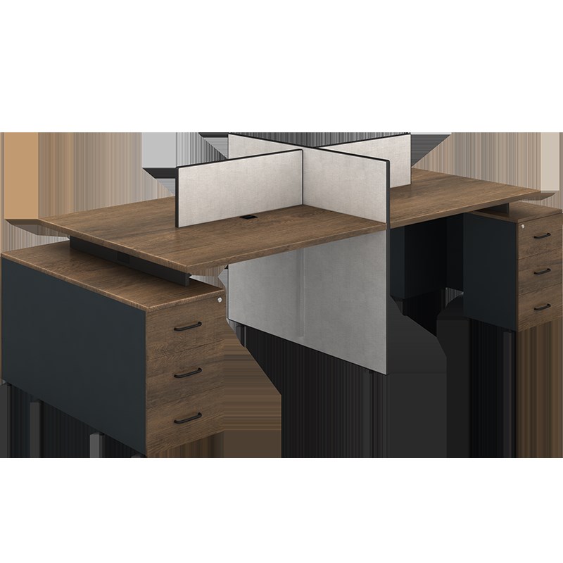 工业风职员办公桌子员工位卡座四人屏风隔断现代简约办公室家具