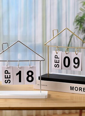 2025新款翻页日历摆件创意玄关办公室桌面台历装饰品摄影拍照道具