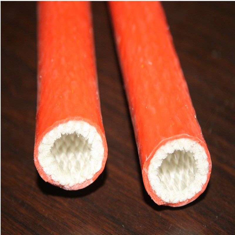 防火耐高温玻璃纤维涂胶套管道保温排气管隔热 电线缆绝缘套管