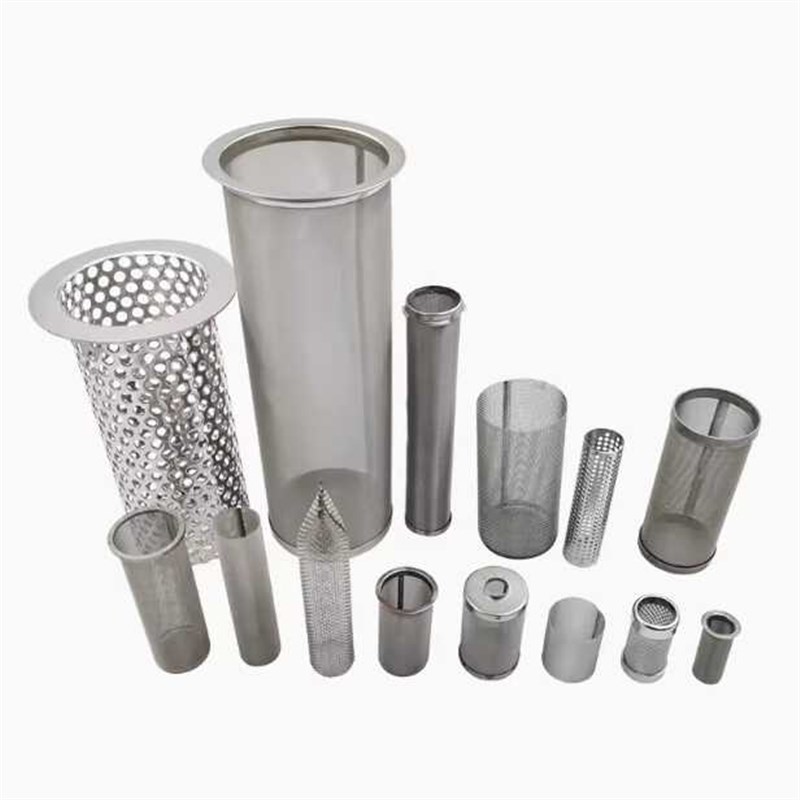 定制不锈钢316法兰过滤筒焊接直筒圆柱形过滤网筒管道过滤器