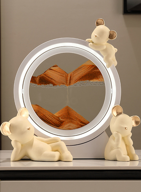 创意夜灯流沙画入户酒柜展示柜摆件现代客厅卧室玄关电视柜装饰品