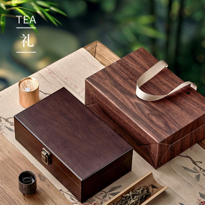 通用茶叶包装盒3罐罐红茶绿茶岩茶礼品茶盒小罐礼盒木盒空盒定制