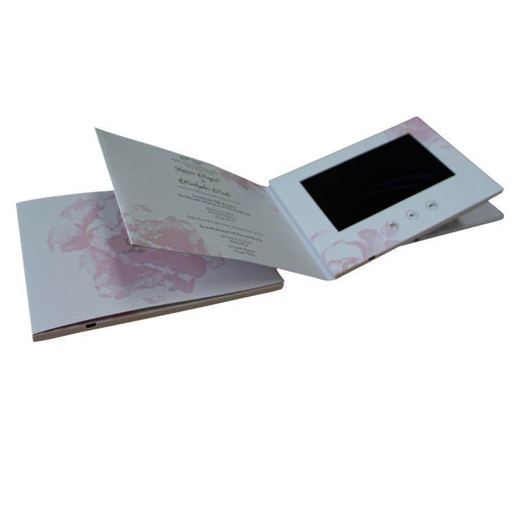 厂家小量批电子贺卡 7寸电子贺卡模板 婚礼视频贺卡 宣传贺卡