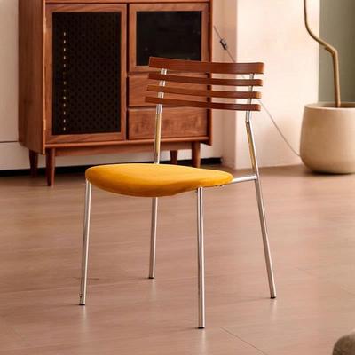 复古餐椅家用小户型网红设计师咖啡厅椅子中古风实木靠背凳休闲椅