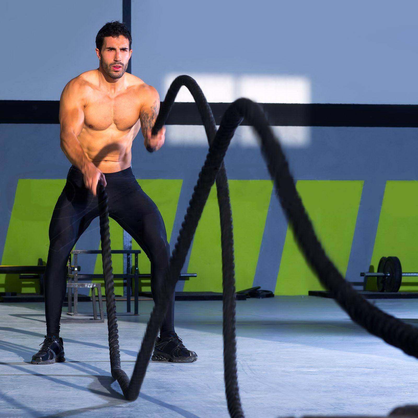 厂家 体能训练绳肌肉大甩绳家用商用战绳健身绳UFC格斗绳