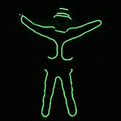 舞台led发光服西部牛仔优质发光线荧光舞台酷炫道具表演服dj酒吧