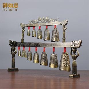 中式合金演奏乐器青铜器仿古曾侯乙双层编钟模型摆件婚庆影视采耳