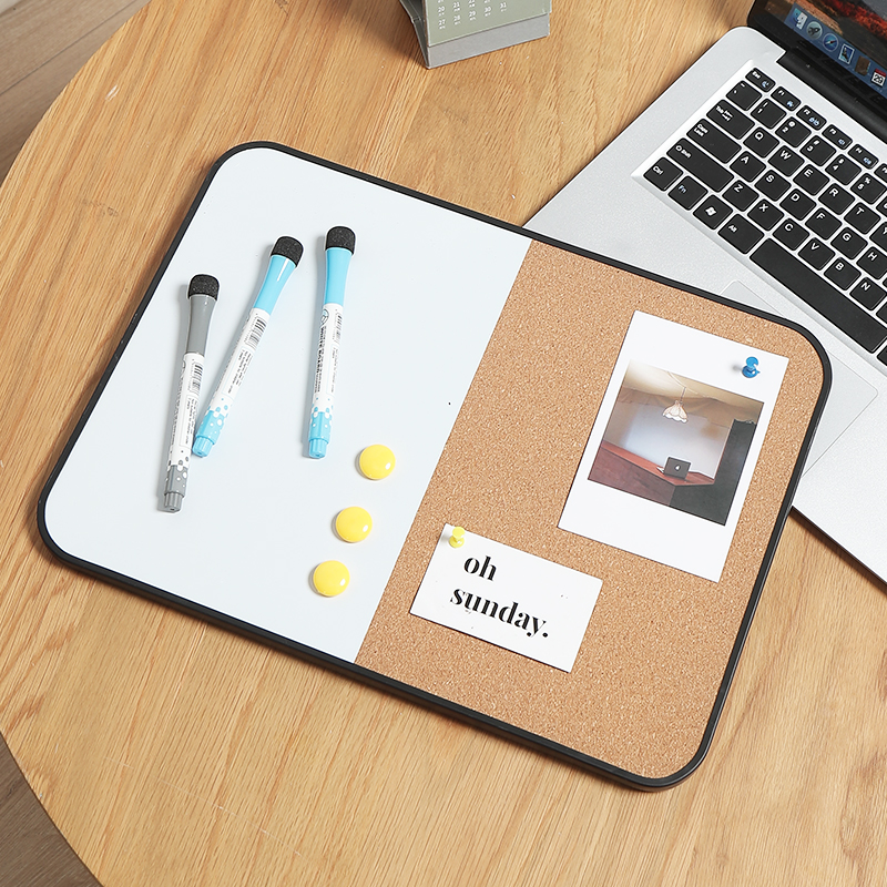 西景软边布面软木针扎白板记事小白板磁性免打孔挂式办公司家用留