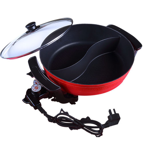 鸳鸯锅插电电火锅韩式多功能电热锅一体不粘锅家用锅大容量电煮锅