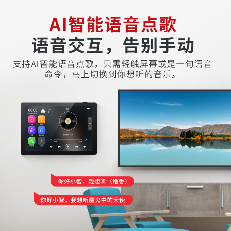 家庭背景音乐主机系统装全屋智能家居惠威HS5吸顶喇叭音响箱
