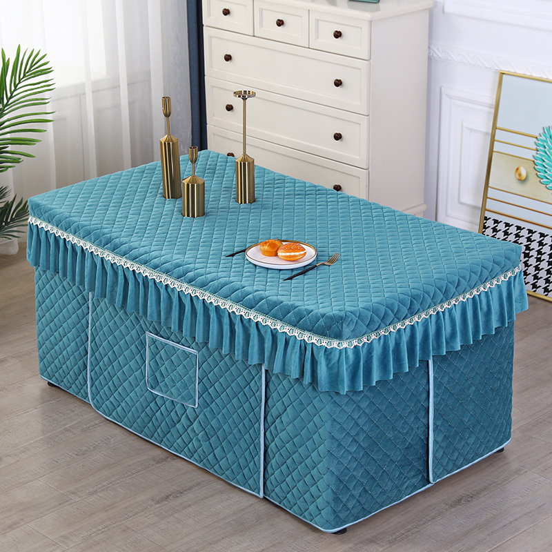 新款烤火罩加厚电炉罩长方形茶几电暖炉取暖桌罩电烤炉桌布