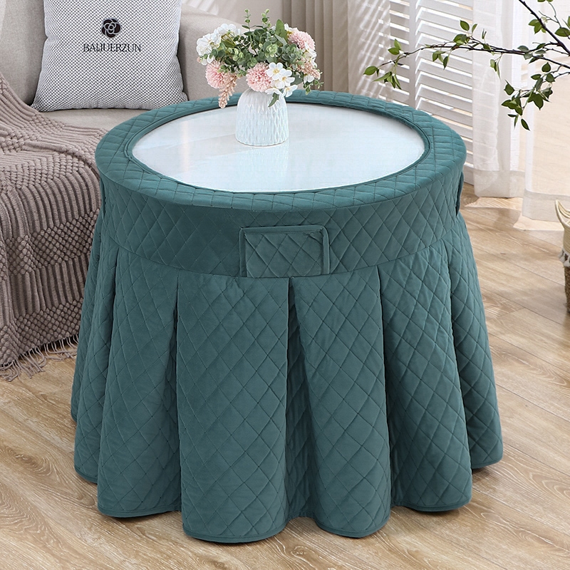 圆形烤火桌罩加绒加厚电炉罩烤火罩冬季新款烤火被取暖桌布罩子