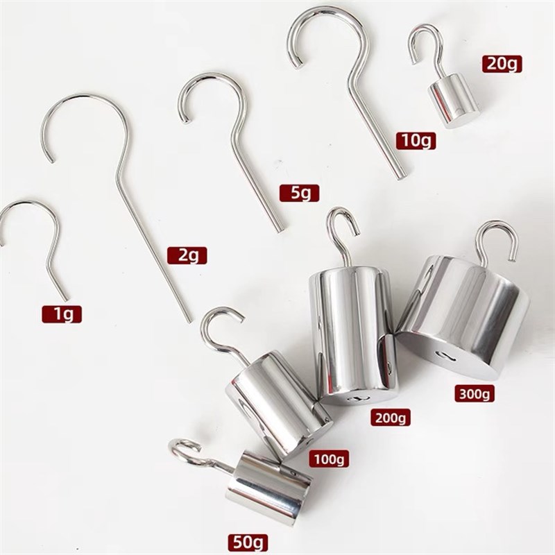 单钩砝码带钩标准法码1kg钩10公斤200g带勾单勾挂钩0校称法码