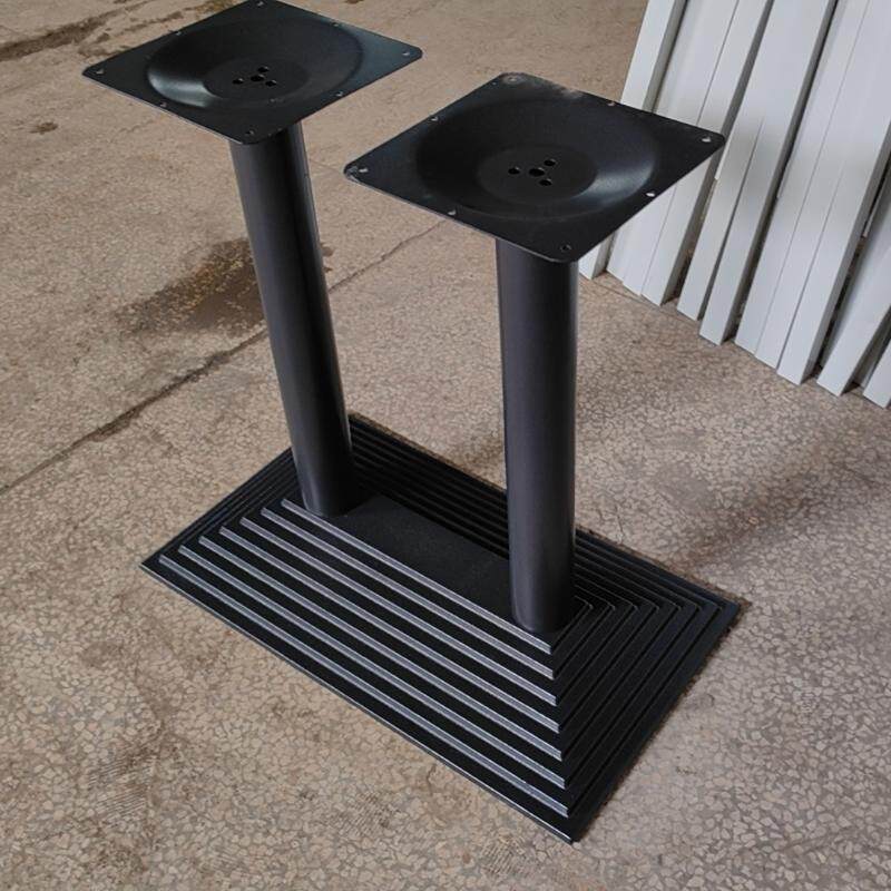 铸铁桌腿大理石支架实木桌脚圆柱岩板餐桌茶台圆木方管不锈钢桌架