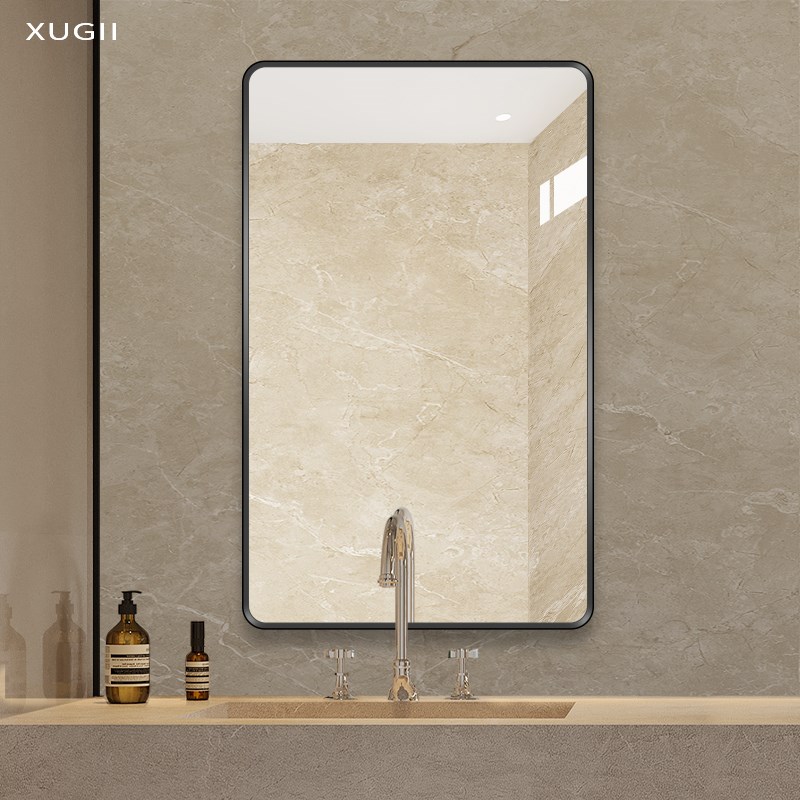 方镜子壁挂式卫生间墙壁玻璃定制洗脸盆上面的镜子贴墙防爆浴室镜